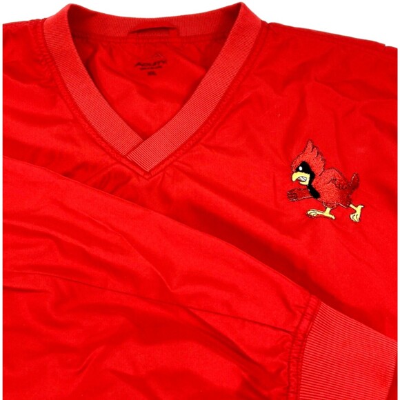Cardinals Acuity Windbreaker Jacket Red Polyurethane Coating Golf XXL Men V-Neck - Picture 1 of 12